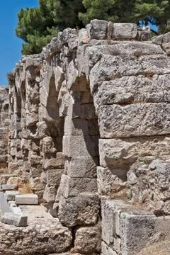 The ancient wall of the acropolis. Stock Photos