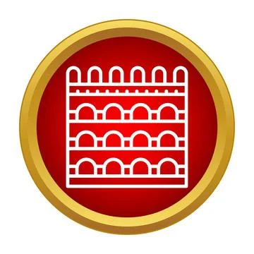 Ancient wall icon symbolizing history and defense Stock Illustration