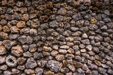 Ancient wall old stone Stock Photos