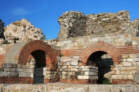 Ancient Wall Ruins Stock Photos