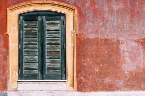 Ancient wall window Stock Photos