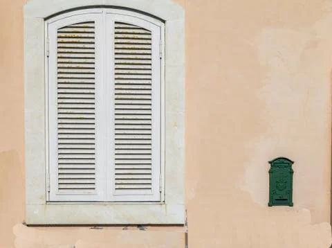 Ancient wall window Stock Photos