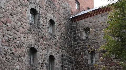 Ancient walls of the castle Video stock 95342894