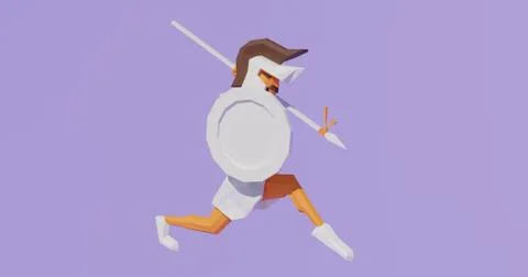 Ancient warrior. Athletic events. Stock Illustration