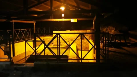 Ancient wash house Stock Footage 158595186
