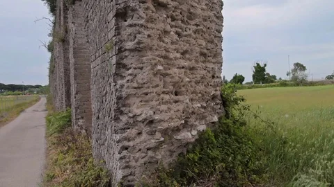 Ancient water pipe in the field Stock Footage 75310067