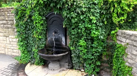 Ancient water tap. 4K. Stock Footage 55456630
