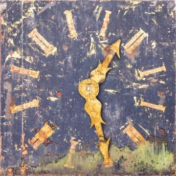 Ancient weathered clock face Stock Photos