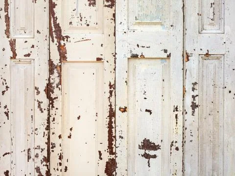 Ancient white window shutters Stock Photos