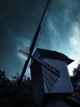 Ancient windmill in Belgium  Stock Photos