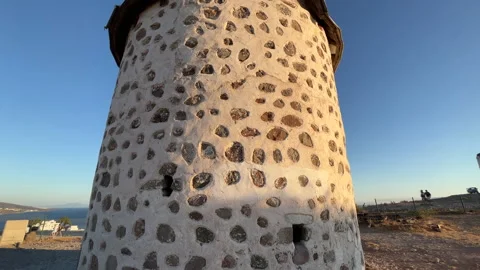 Ancient Windmill Gumbet Bodrum Stock Footage 238377194