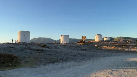 Ancient Windmill Gumbet Bodrum Stock-Footage 238377718