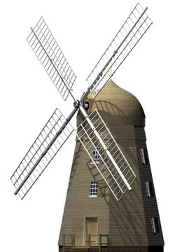 Ancient windmill Stock Illustration