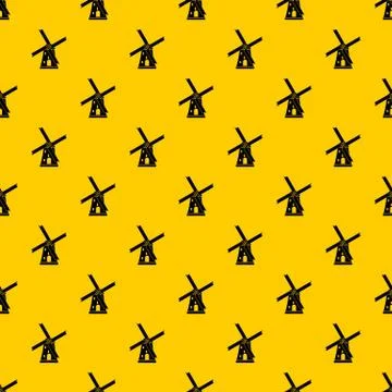 Ancient windmill pattern vector Stock Illustration
