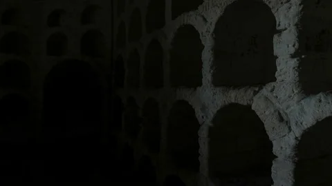 Ancient wine cellar. Video stock 97071379