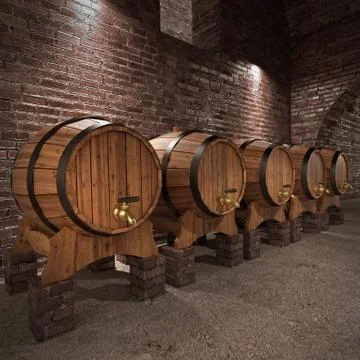 Ancient wine cellar Stock Illustration