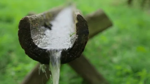 Ancient wooden drain Stock Footage 78265171