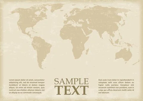 Ancient world map Stock Illustration