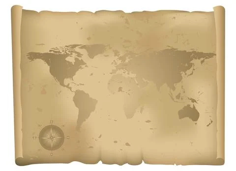 Ancient world map Stock Photos