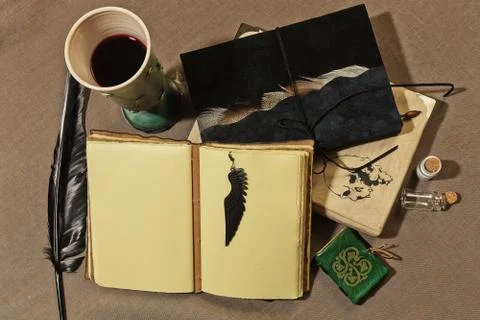 Ancient writer's worktable Stock Photos