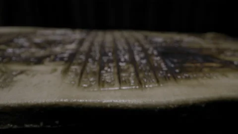 Ancient writing on egyptian tablet Stock Footage 140674063