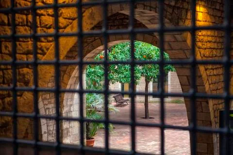 Ancient yard view Stock Photos