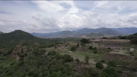 Ancient Zapotec City Of Yagul Stock Footage