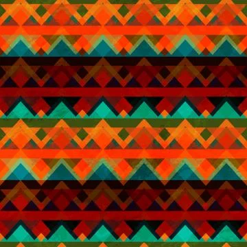 Ancient zigzag seamless pattern Stock Illustration