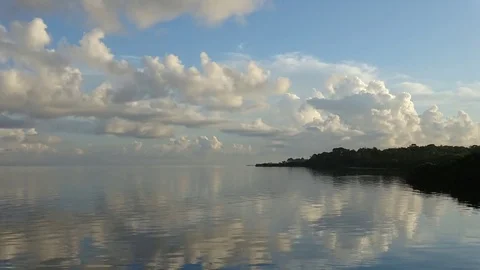 Anclote Gulf of Mexico cloudscape time lapse 19aug2017 Stock Footage 79081054