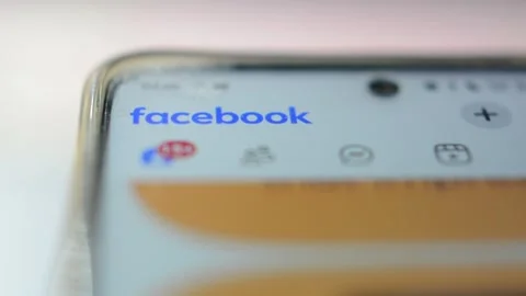 Ancona, An, Italy 08 25 2025: fb facebook by meta social network app on phone. Stock Footage 315212807