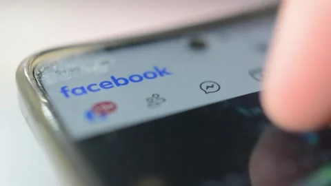 Ancona, An, Italy 08 25 2025: fb facebook by meta social network app on phone. Stock Footage 315212809