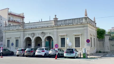 Ancona, Italy, the main facade of the old stadium Dorico Stock-Footage 201782656