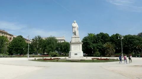 Ancona, Italy, view of piazza Cavour main square Stock Footage 201782729