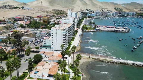 Ancon's tranquil beach, full of life and recreational activities. Stock Footage 304072219