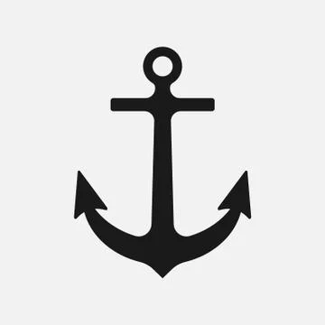 Ancor icon isolated on white background. Vector illustration. Stock Illustration