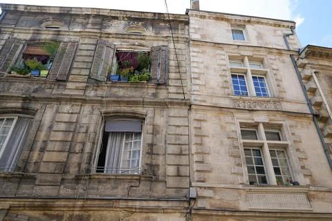 Before and after comparison of clean building facades with difference between Stock Photos