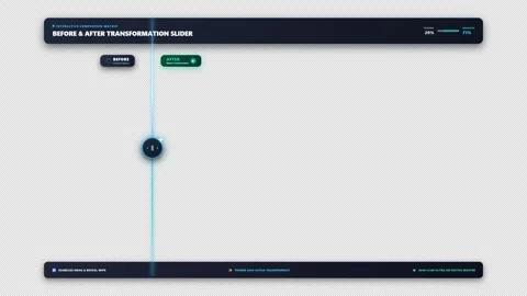 Before and After Divider Slider Graphic 4K Alpha Vídeos de archivo 346125411
