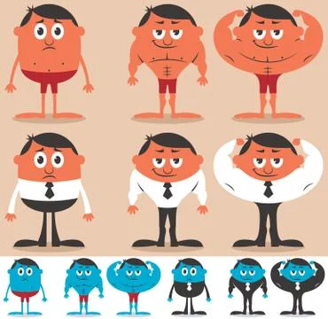 Before and After Stock Illustration