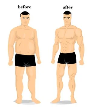 Before and after Stock Illustration