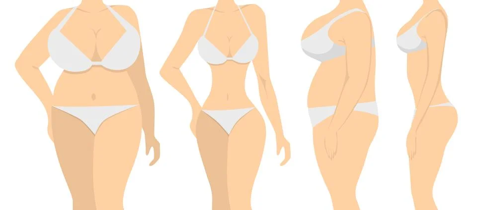 Before and after. Illustrazione stock