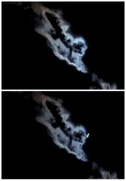 Before and after, light and clouds Stock Photos
