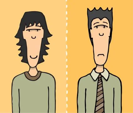 Before and after maturing Illustrazione stock