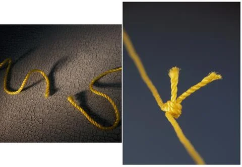 Before and after, ropes Foto stock