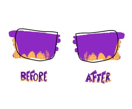 Before and after template background. Comparison concept with empty space. Pr Stock Illustration