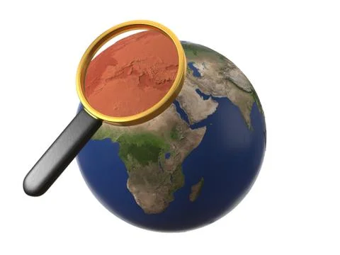 Before and after view of global warming. 3d illustration Stock Illustration