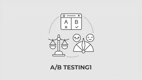 A and b testing animated line concept icon Stock Footage 345258760