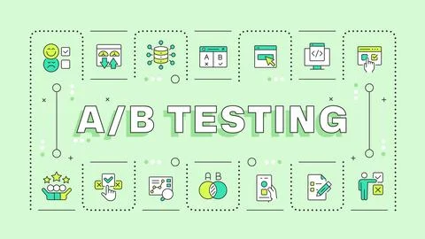 A and b testing concept banner Stock Illustration