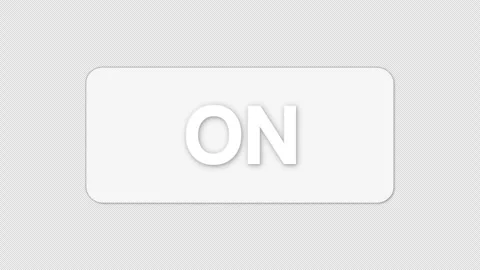 On and Off button animation in white and gray colors with alpha channel Stock Footage 281506869