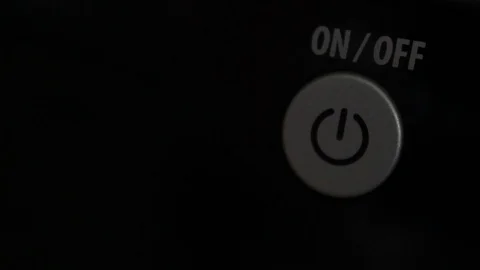 On and off button pressed 스톡 동영상 111763176