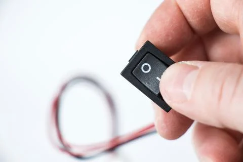 On and off button, turn on or turn off Stock Photos